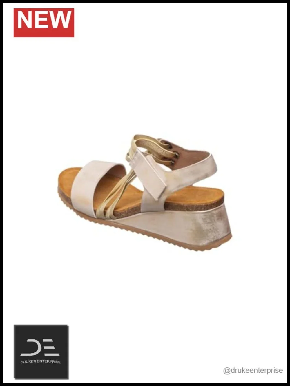 Women's Leather Wedge Sandals Ankle Strap Comfort Fashion Heels 2 Inch